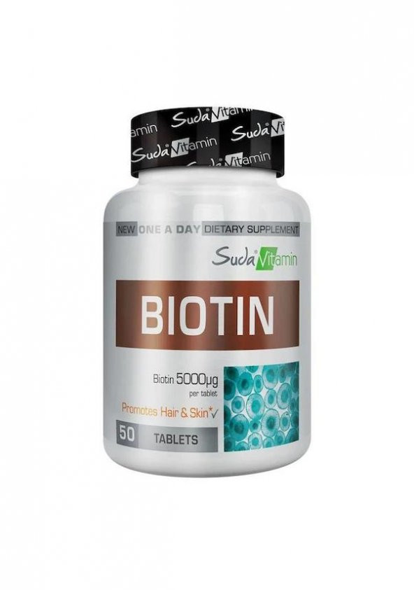 Suda Vitamin Biotin 5000 mcg 50 Tablet 8681571351993