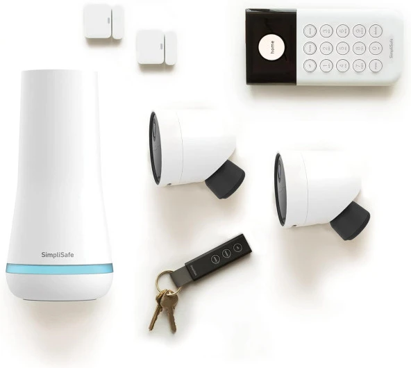 SimpliSafe 7 Parça Kablosuz Dış Mekan Kameralı Ev Güvenlik Sistemi