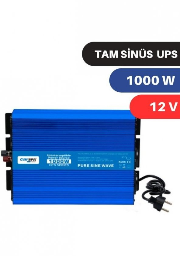Carspa 1000 watt 12 volt UPS  tam sinüs inverter - invertör