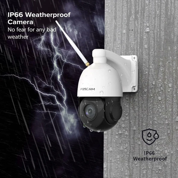 Foscam SD2X 1080P HD Dış Mekan PTZ Güvenlik Kamerası - 4