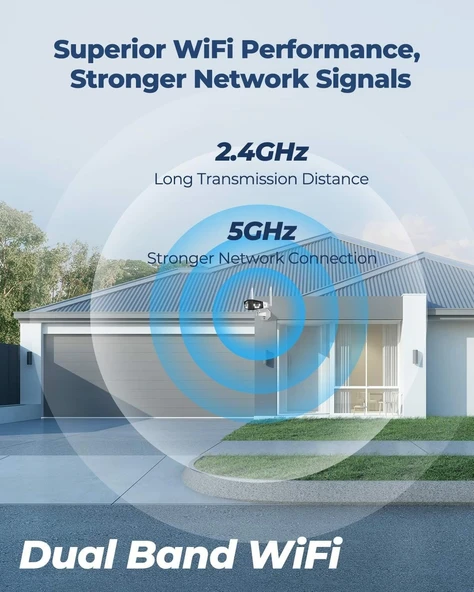 REOLINK 4K WiFi Güvenlik Kamerası - Ultra Geniş Açılı - 4