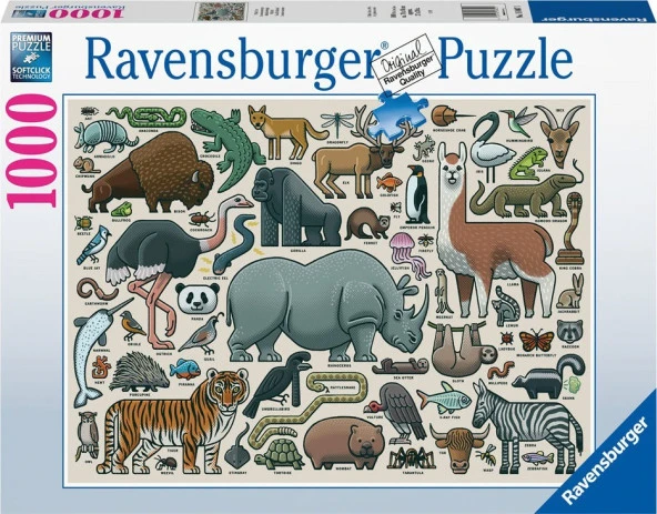 Ravensburger 1000 Parça Puzzle Vahşi Hayvan RPB168071