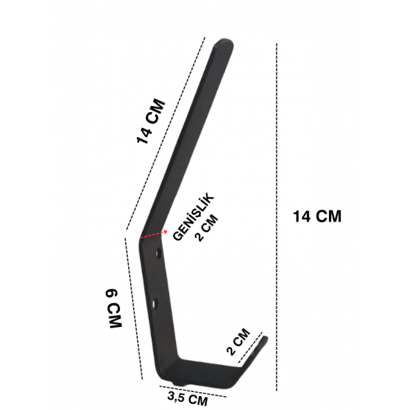 Kanca - Elbise Askısı - Askılık - Askı - Dekoratif Askı - 3
