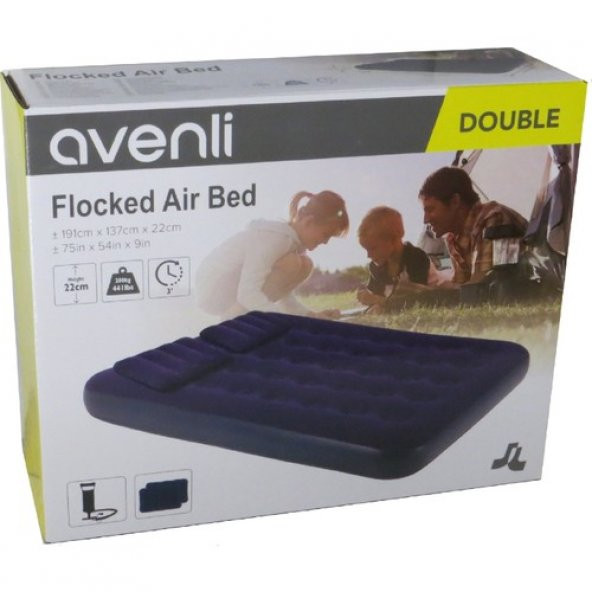 Avenli Çift Kişilik Şişme Yatak Seti (Pompa ve Iki Yastık Dahil) - 3