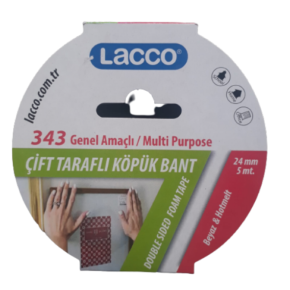 çift taraflı köpük bant 24mmx5mt - 1