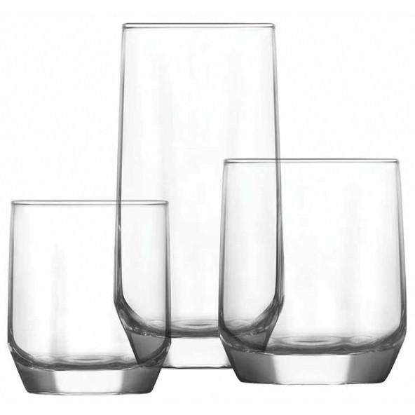 Lav Diamond Meşrubat Su Bardağı Takımı Seti 18 Parça Bardak Set - 2