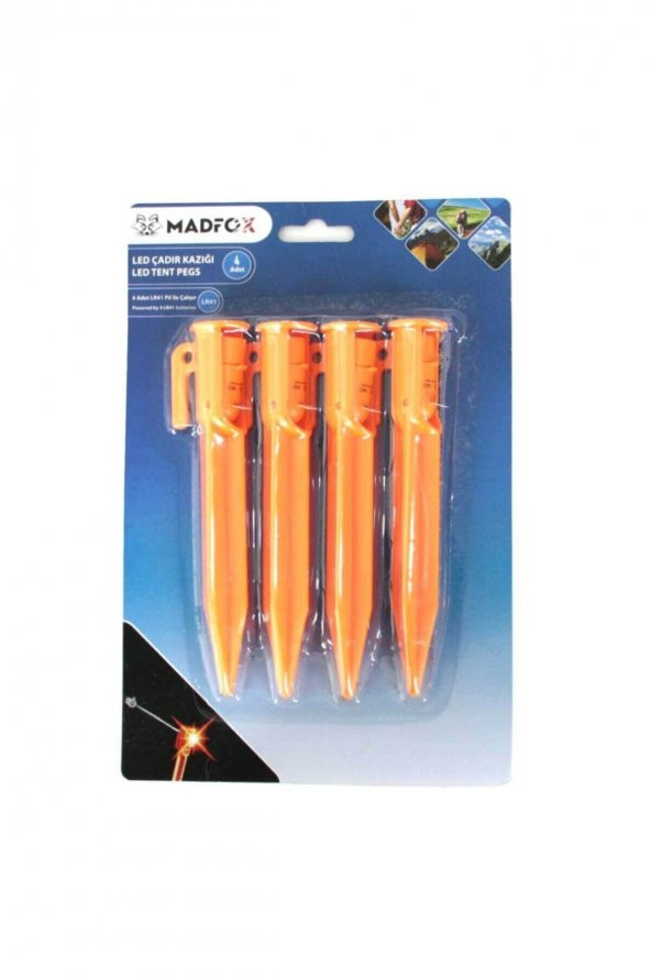 Led Işıklı Çadır Kazığı 15cm 4pcs - 2