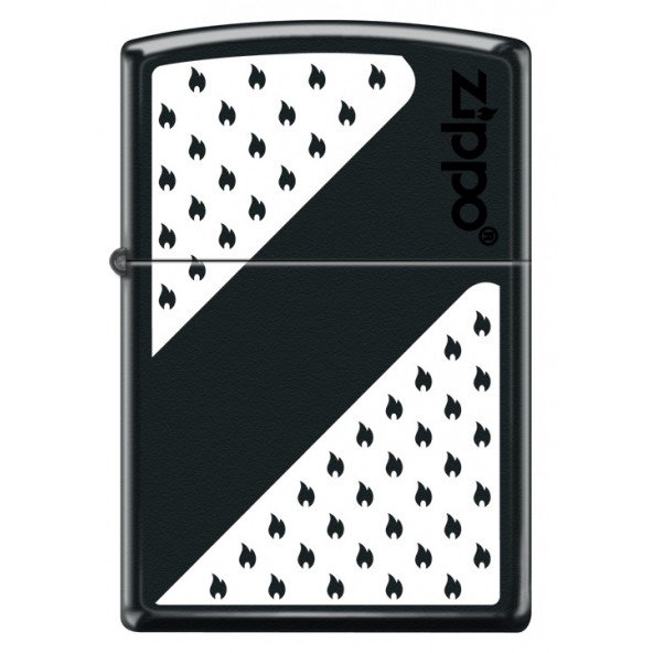 Zippo Çakmak Orijinal Siyah ve Beyaz desenli Z-CI409604-218 (218-069482)-Z239 - 2