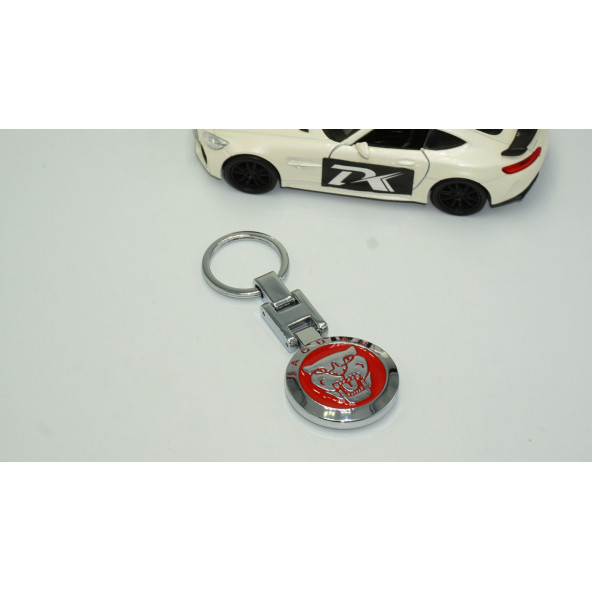 Jaguar Panther Logo Kırmızı Krom Metal Çift Yön Anahtarlık Orjinal Ürün - 2