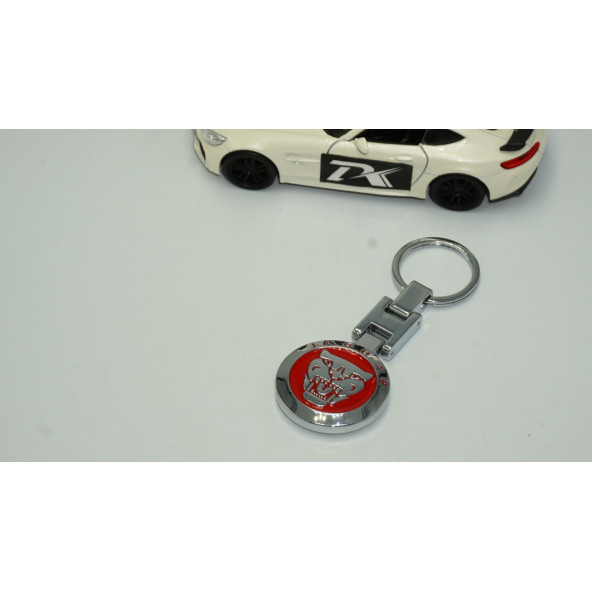 Jaguar Panther Logo Kırmızı Krom Metal Çift Yön Anahtarlık Orjinal Ürün - 3
