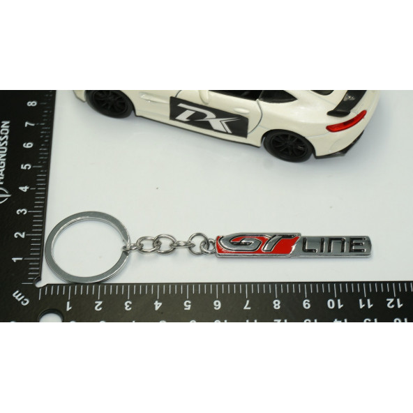 Peugeot GT Line Logo Krom Metal Çift Yön Anahtarlık Orjinal Ürün - 4