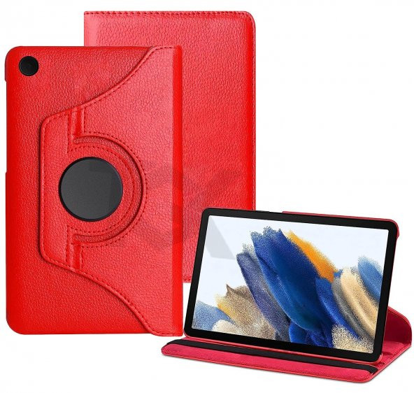 Smody Samsung Galaxy Tab A8 SM-X200 10.5 inç Kılıf 360 Dönerli Standlı Kapaklı + Temperli Cam Ekran Koruyucu - Resim 10