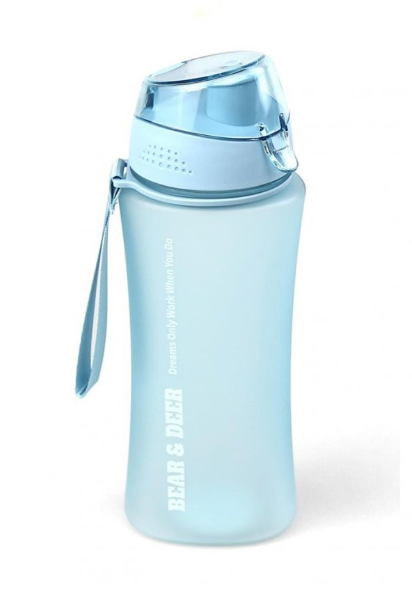 Bear & Deer Buzlu Mavi Otomatik Kapak Detoks Filitreli Matara 660 ml 1 Adet - 2