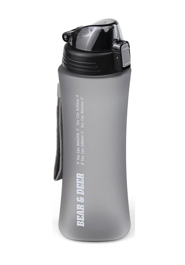 Bear & Deer Buzlu Siyah Otomatik Kapak Detoks Filitreli Matara 660 ml 1 Adet - 2