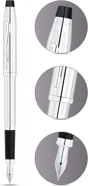 Cross Century II Dolma Kalem, M Uç Krom / 3509-Ms - Resim 2