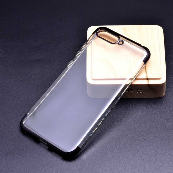 Huawei Y6 2018 Kılıf  Dört Köşeli Lazer Silikon Kapak