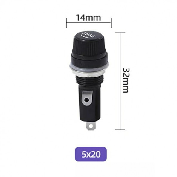 5x20 Panel Tipi Cam Sigorta Yuvası - 3