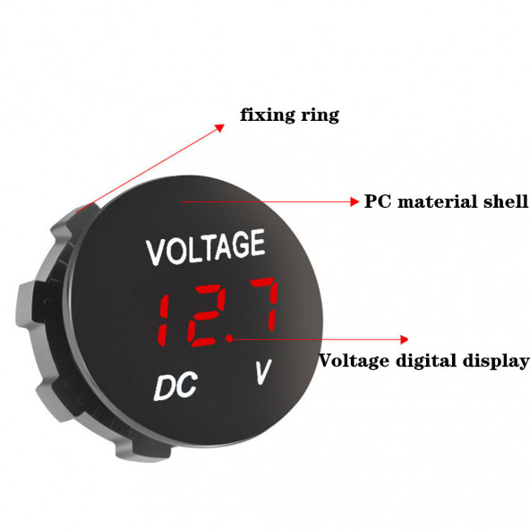 Su Geçirmez 12 Volt Dijital Voltmetre - 4