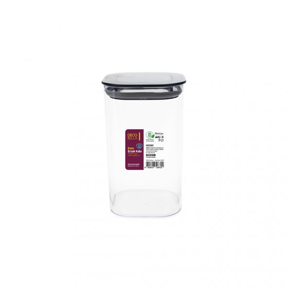 3lü 1,1 Lt Sızdırmaz Kapaklı Vakumlu Kare Erzak Saklama Kabı Seti