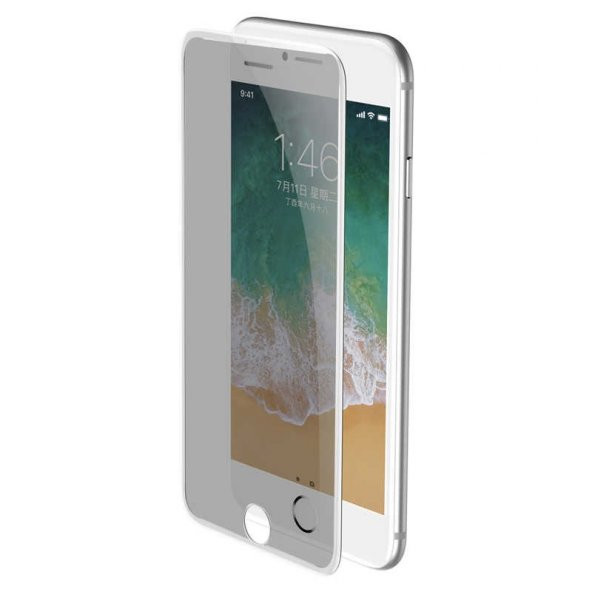 Apple iPhone SE 2022 Hayalet 9d Temperli Cam Ekran Koruma Tam Kaplayan Privacy Ahize Korumalı Anti Dust