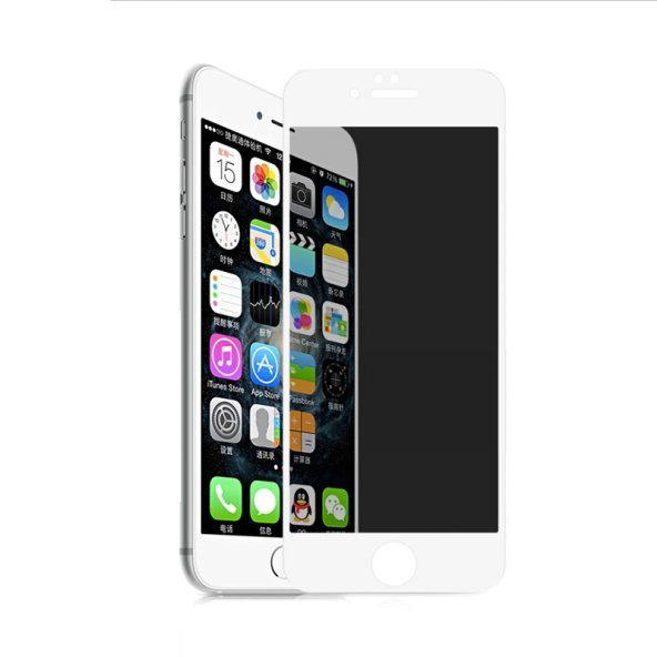Apple iPhone 8 Plus Uyumlu Hayalet Gizlilik Filtreli Tam Kapatan Rika Premium Cam Ekran Koruyucu