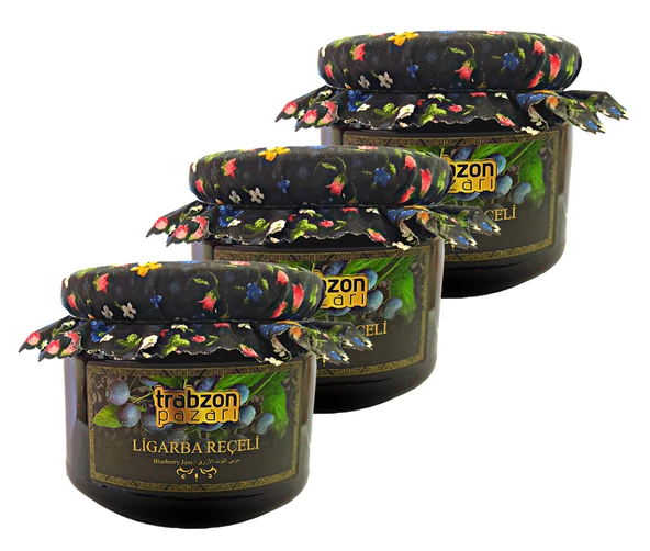 Doğal Ligarba, Likapa, Yaban Mersini Reçeli 3x330 gr