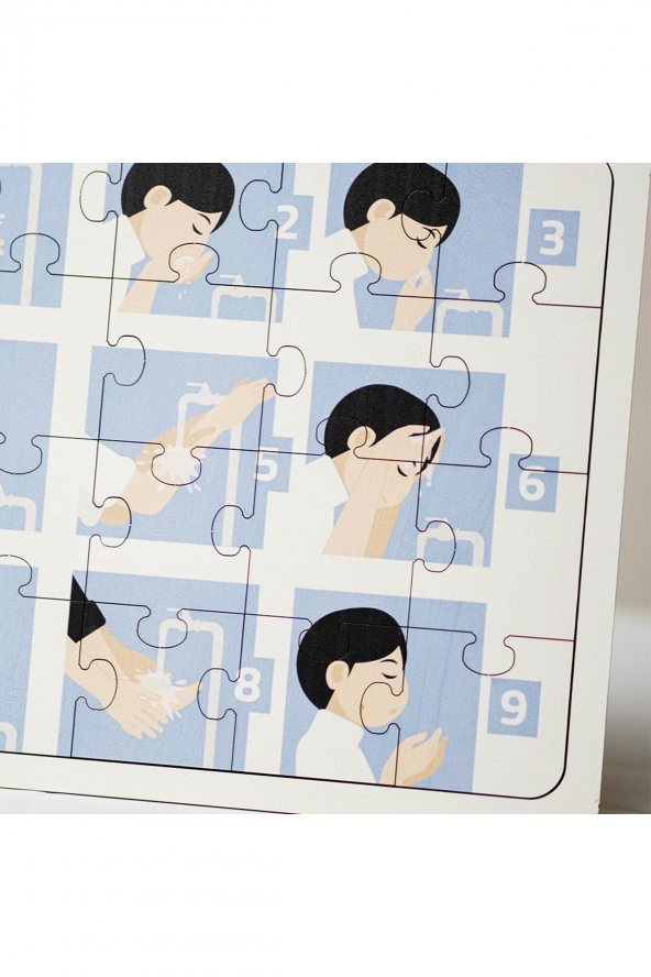 NevaDekorasyon Islamı Öğreniyorum Puzzle Abdest Ahşap Oyuncak - 3