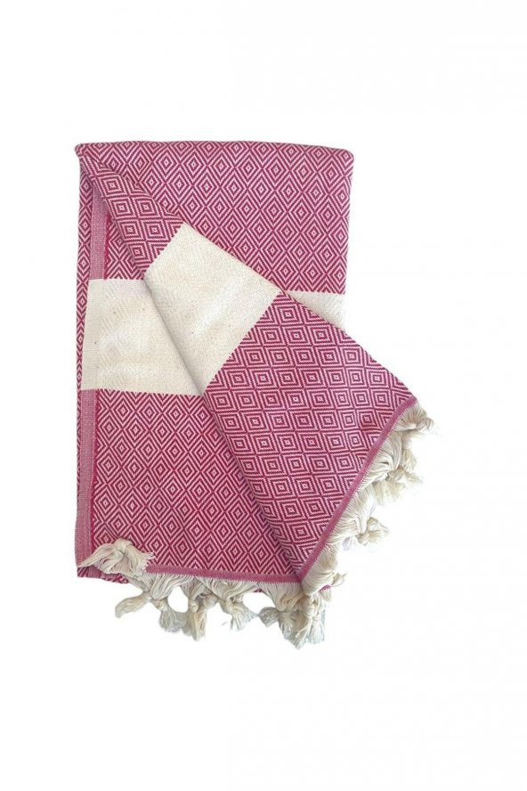 Mulberry  Diamond Pestemal 100 Pamuk 8 Farklı Renk Pembe