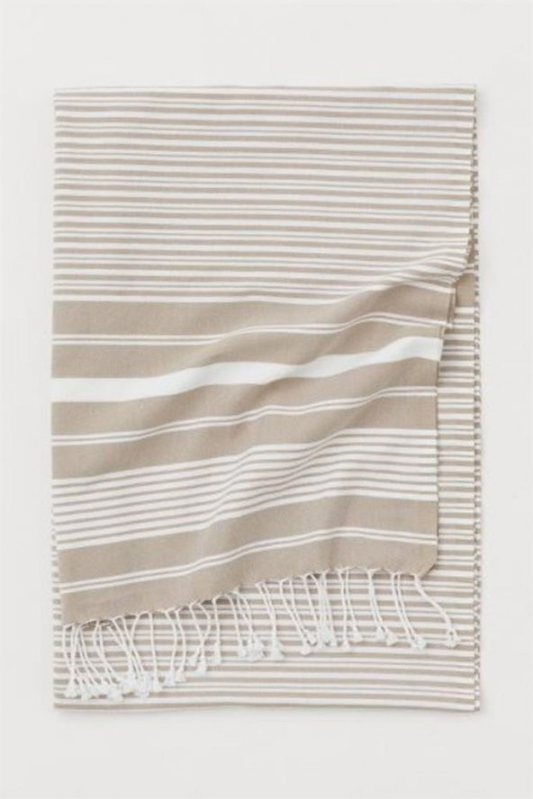 Mulberry Maryon Peştemal %100 Pamuk Banyo Havlusu Bej