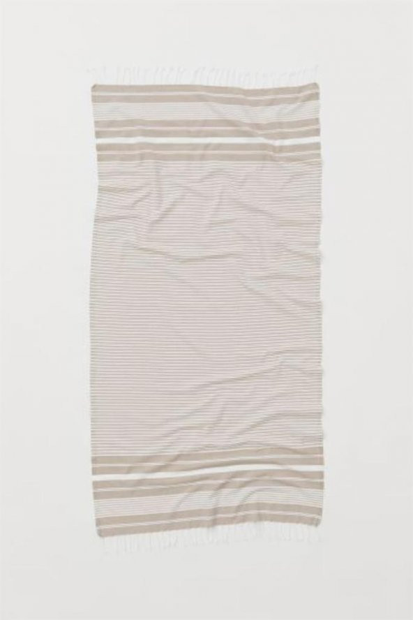 Mulberry Maryon Peştemal %100 Pamuk Banyo Havlusu Bej - 3