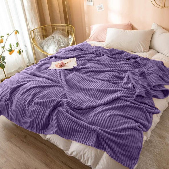 Mulberry  Çift Kişilik Fitilli Yumuşak Dokulu Battaniye 210 x 230 cm