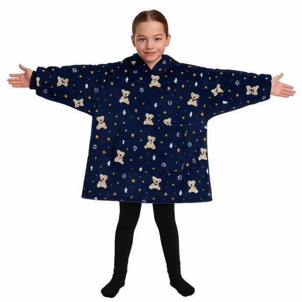 Çocuk Giyilebilir Battaniye Wellsoft Unisex Oversize - Resim 10