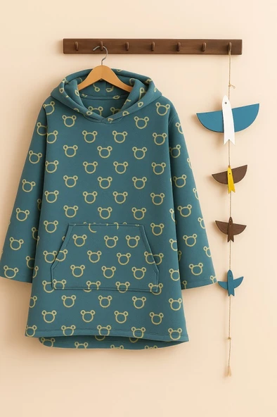 Çocuk Giyilebilir Battaniye Wellsoft Unisex Oversize - Resim 9