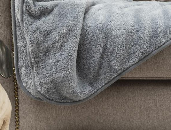 Wellsoft Battaniye, Televizyon Battaniyesi, Peluş, Polar Battaniye, Çift Kişilik 220*230-Gri - 3