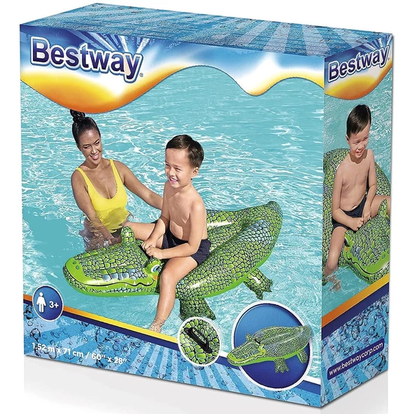 Bestway Şişme Timsah Binici Tutmalı Deniz Yatağı Tutmaçlı Havuz Yatağı Tutmaçlı Binici - 8