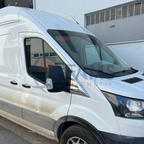 Ford Transit Krom Kelebek Cam Nikelajı 2 Parça 2013+ Paslanmaz Çelik - 4