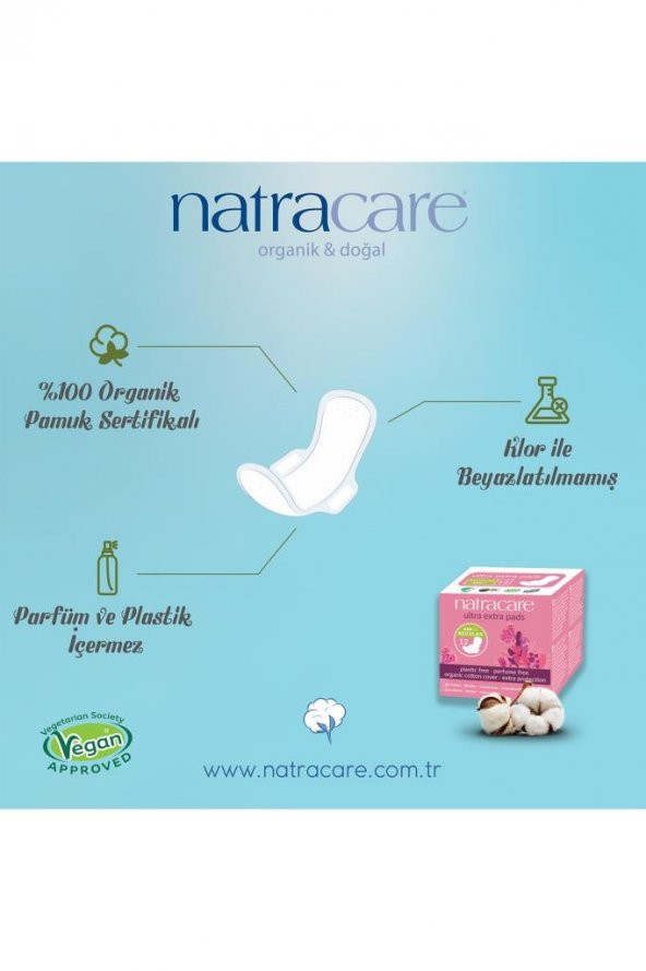 Natracare Ultra Ekstra Kanatlı Ped Uzun Gece (8li) - 2 Li Set - 16 Adet Ultra Ekstra Uzun Gece Pedi - 3