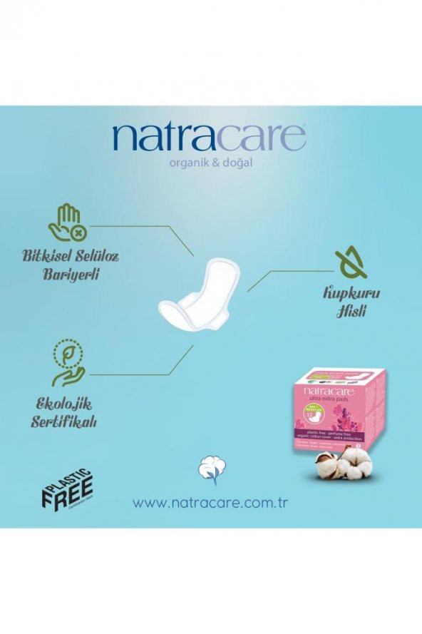 Natracare Organik Ve Doğal Kanatlı Ultra Ekstra Uzun Gece 4lü Set - 32 Adet Ped - 2