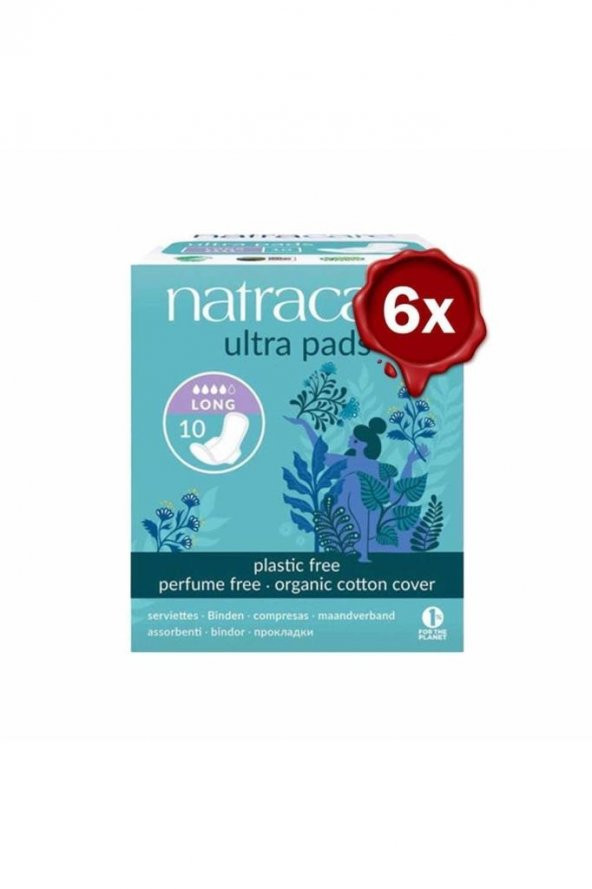 Natracare Organic Cotton Cover Ultra Uzun 10 Adet X 6