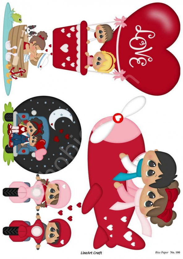 Model 100 - Pirinç Dekopaj Lineart Craft ürün görseli