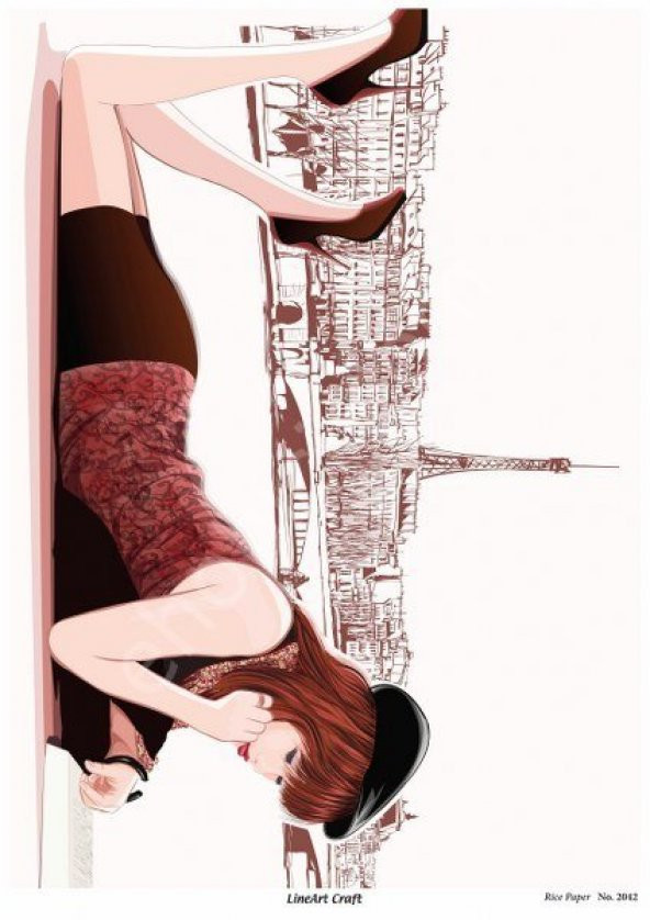 Lineart Pirinç Dekopaj Kağıdı Model - 2042 ürün görseli