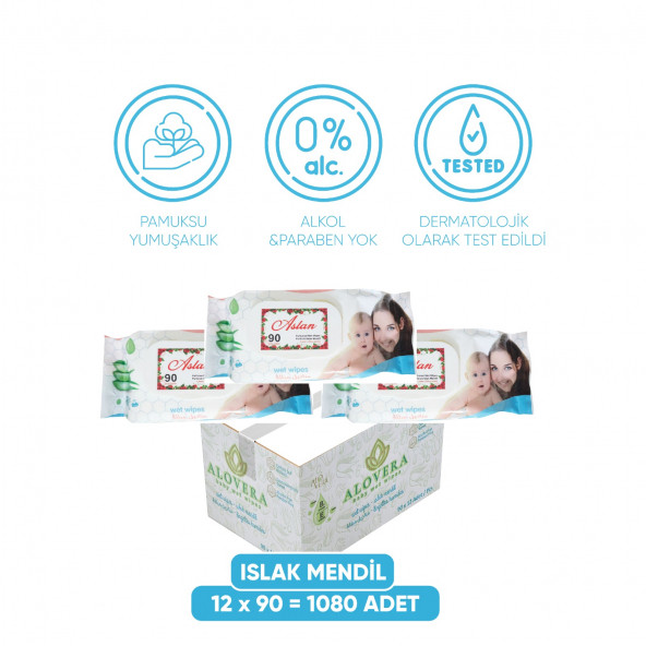 Islak Havlu 90lı 3X12 36 Paket 3 AL 2 Öde - 1