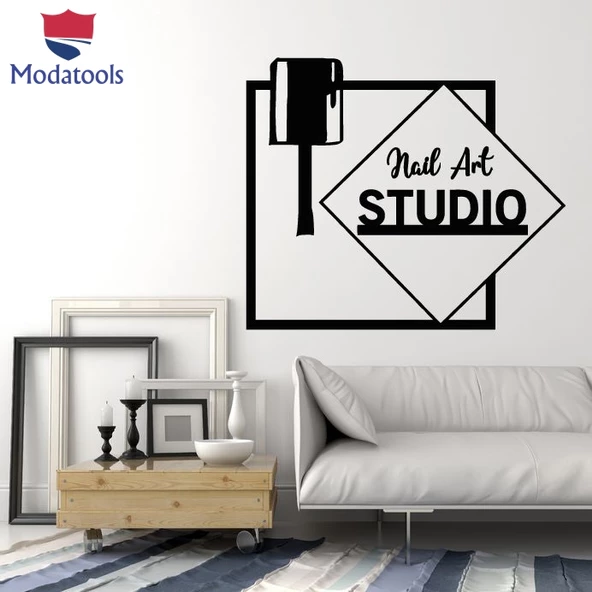 Tırnak Dekorasyon Duvar Sticker Nail Art Studio Manikür Salonu Lehçe Moda Çıkartmaları