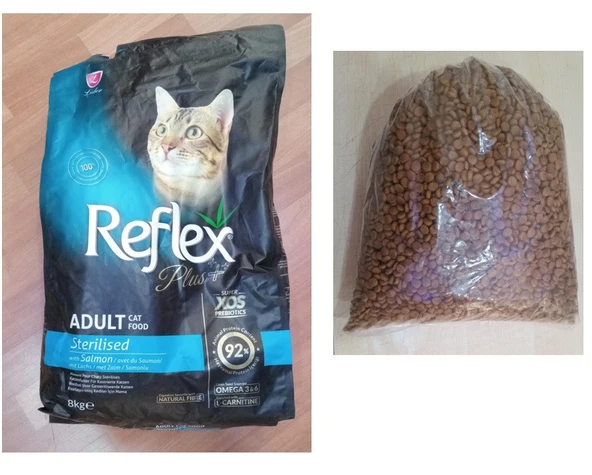 Reflex Plus Adult Salmon Somonlu Kısırlaştırılmış Yetişkin Kısır Kedi Maması   1 Kg AÇIK - 1