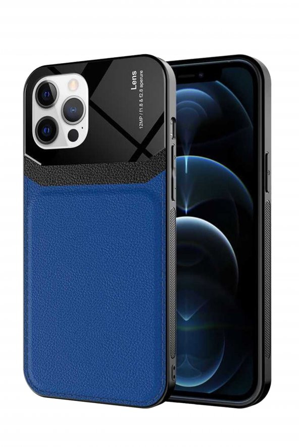 Iphone 11 Pro Max Uyumlu Özel Tasarım Ayna Görünüm Renkli Suni Deri Darbe Önleyici Nitro Kapak Kılıf