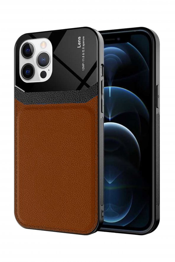 Iphone 11 Pro Uyumlu Özel Tasarım Ayna Görünüm Renkli Suni Deri Darbe Önleyici Nitro Kapak Kılıf