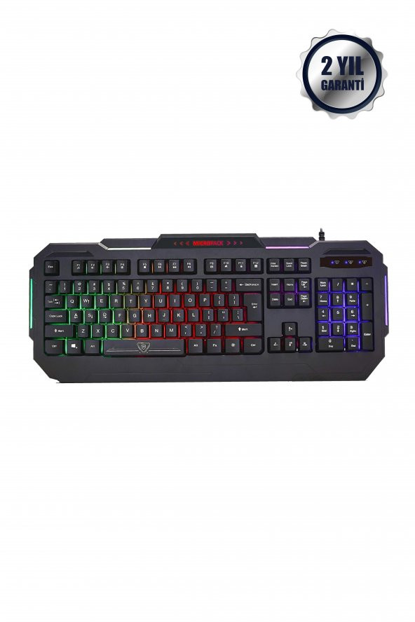 FN Multimedya Pencere Kilidi 19 Gölgeleme 7 RGB Renk GK-10 Q İngilizce Işıklı Kablolu Oyuncu Klavye - 1