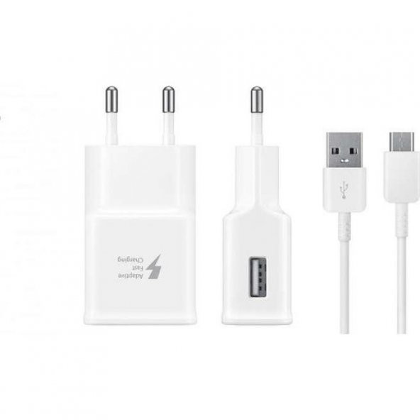 Samsung TA20 Adaptec Fast Charge. Hızlı Seyahat Şarjı UsbA to Type-C Kablolu Set Beyaz (Samsung Türkiye Garantilidir) - 2