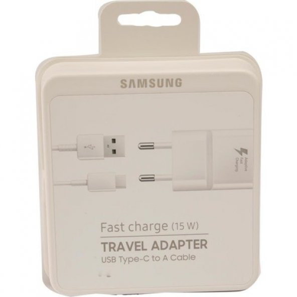 Samsung TA20 Adaptec Fast Charge. Hızlı Seyahat Şarjı UsbA to Type-C Kablolu Set Beyaz (Samsung Türkiye Garantilidir) - 3