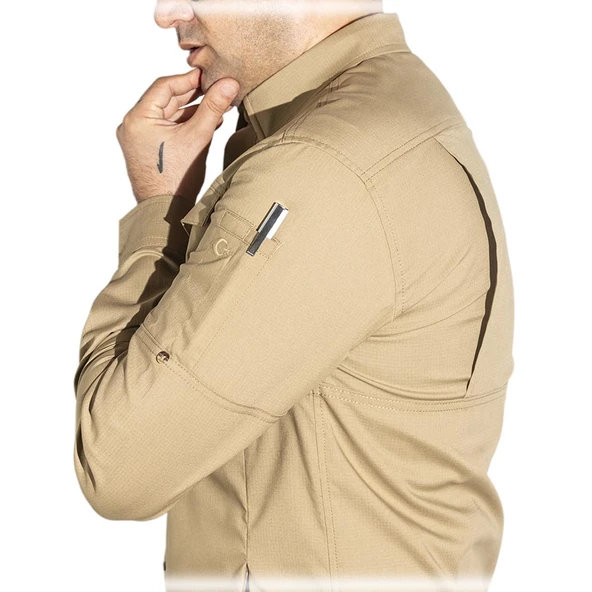 Archer 3134 Tactical Ripstop Bej Gömlek - 6